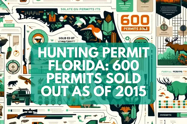 Hunting permit infographic highlighting Florida's 600 permits sold out in 2015.