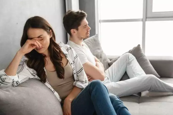Young couple angry at each other