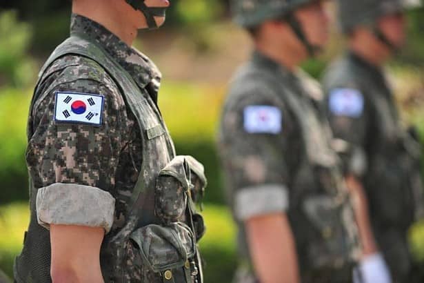 South Korean soldiers in uniform