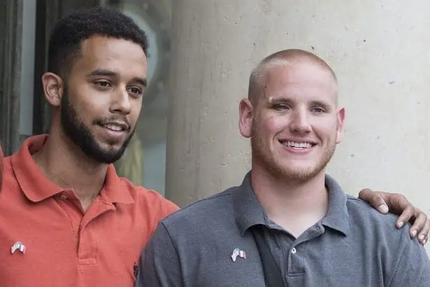Anthony Sandler and Spencer Stone , the heroes of Paris-bound train incident