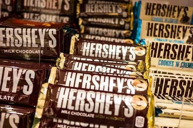 Different flavours of Hershey's chocolate