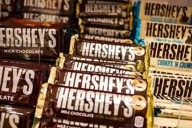 Different flavours of Hershey's chocolate