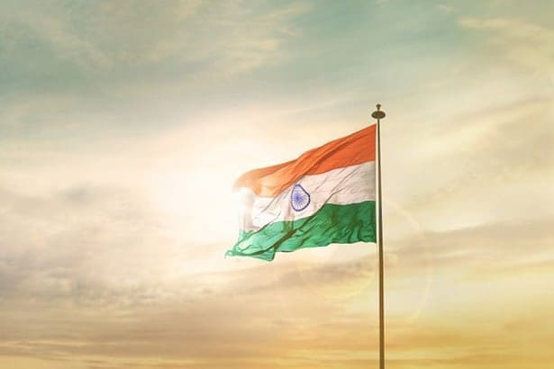 India flag flying