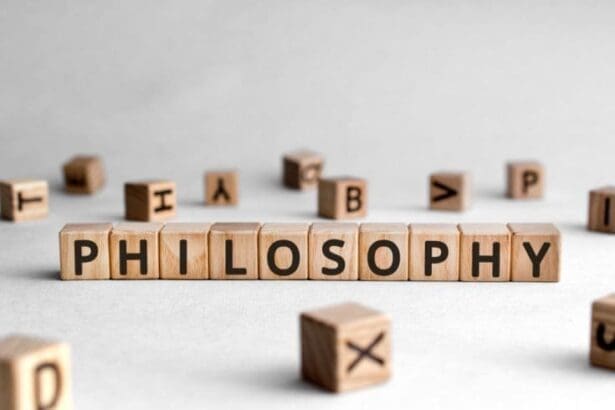 Philosophy written with blocks