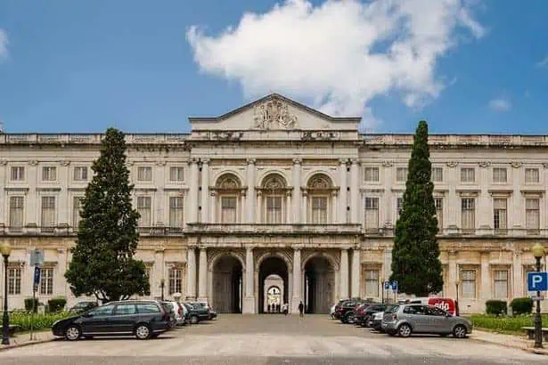 Front view of Ajuda national Palace