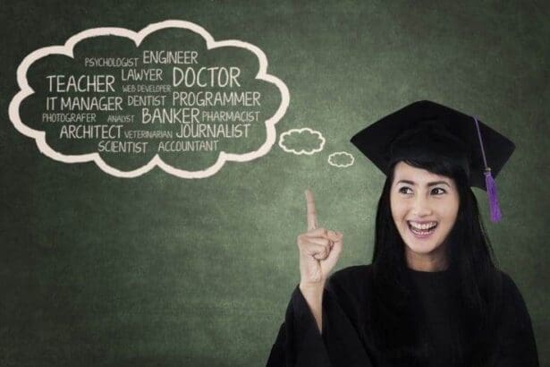 Young graduate thinking about what profession to choose