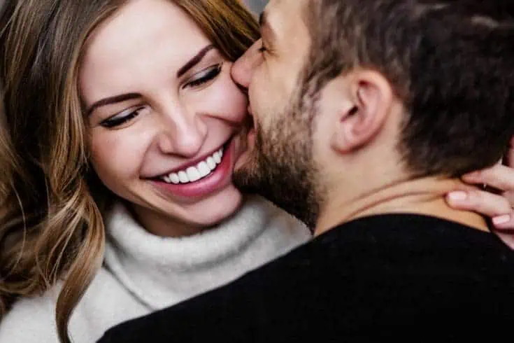 Couple in love hugging. Married Couples Coping with Sleeping Together