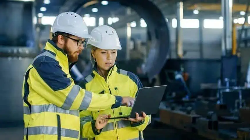 Two engineers working