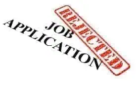Job application rejected.