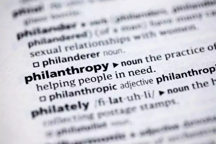 Philanthropy written in the dictionary