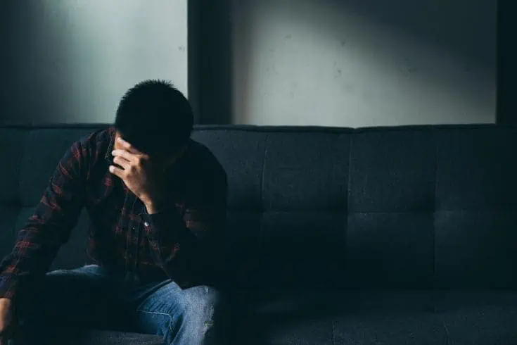 Man stressed because of text messages