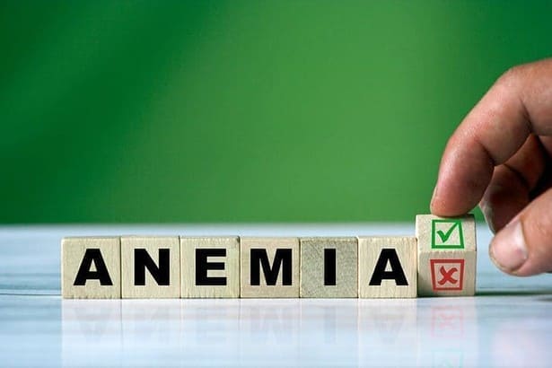 Anemia written with wooden blocks