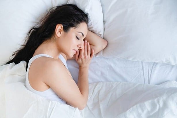 A woman sleeping peacefully