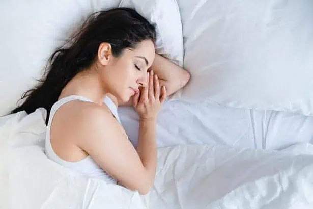 A woman sleeping peacefully