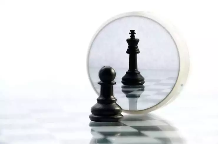 Pawn on chess board