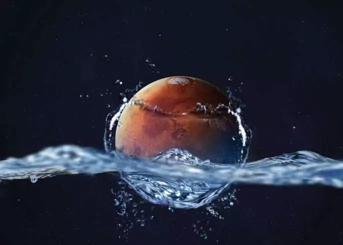 Water on Mars concept