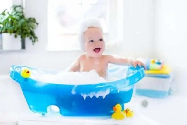 Baby in a bathtub