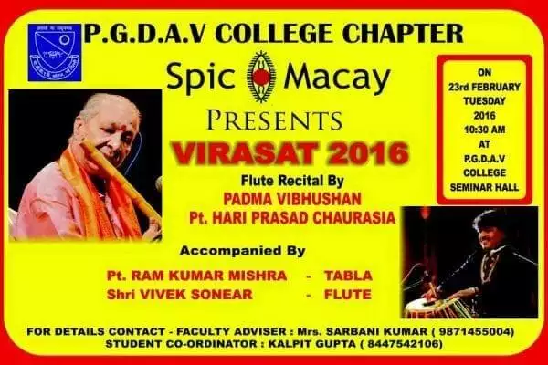 PGDAV College Presents Spic Macay - Virasat 2016 4