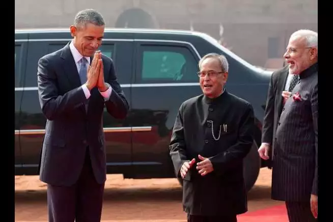 Barack Obama visiting Narendara Modi
