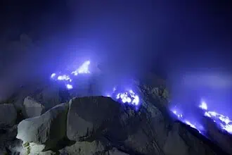 Blue lava flames