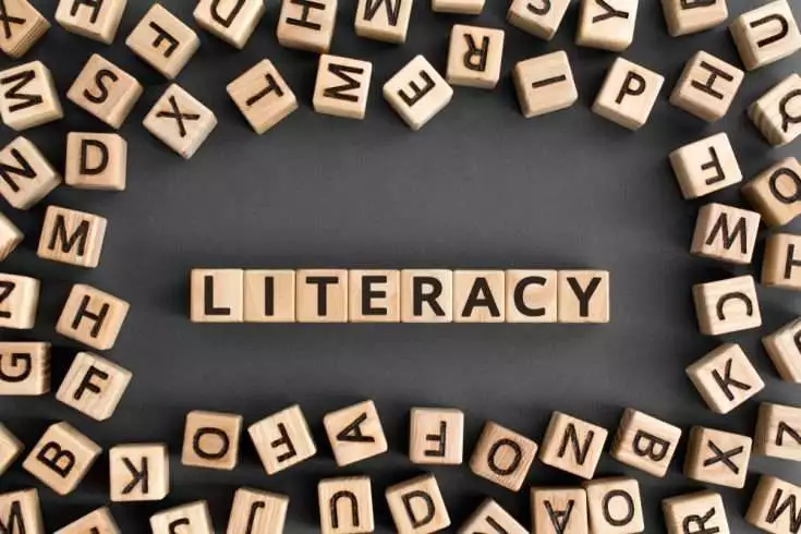 Literacy written in blocks