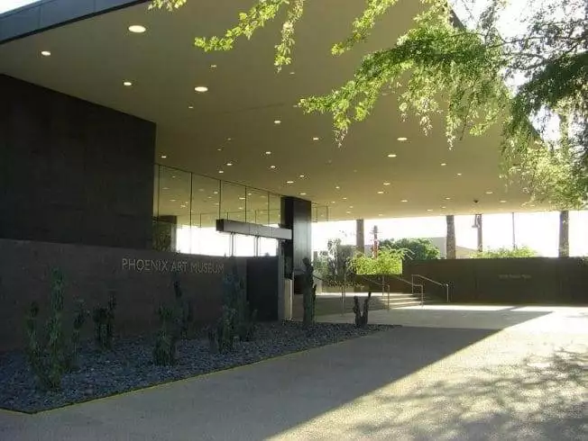 The entrance of the Phoenix Art Museum one of the elegant Museums in Phoenix