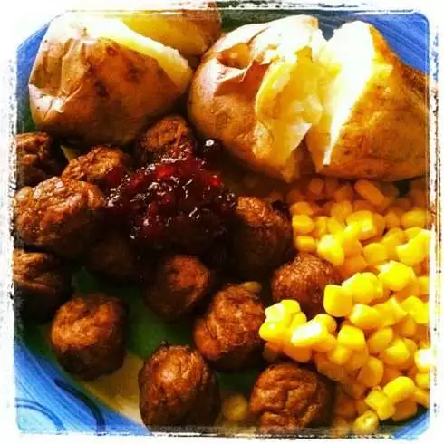 Finished meatballs