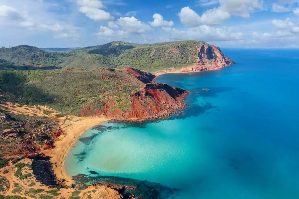 How to Discover Nature in Menorca 2 Landscape with aerial view of Cala Pilar beach