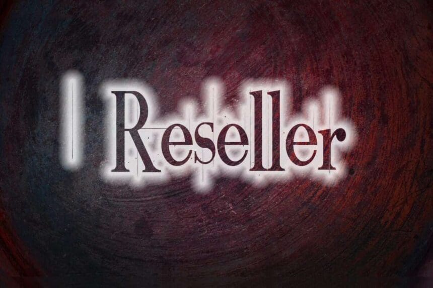 Reseller Concept text on background