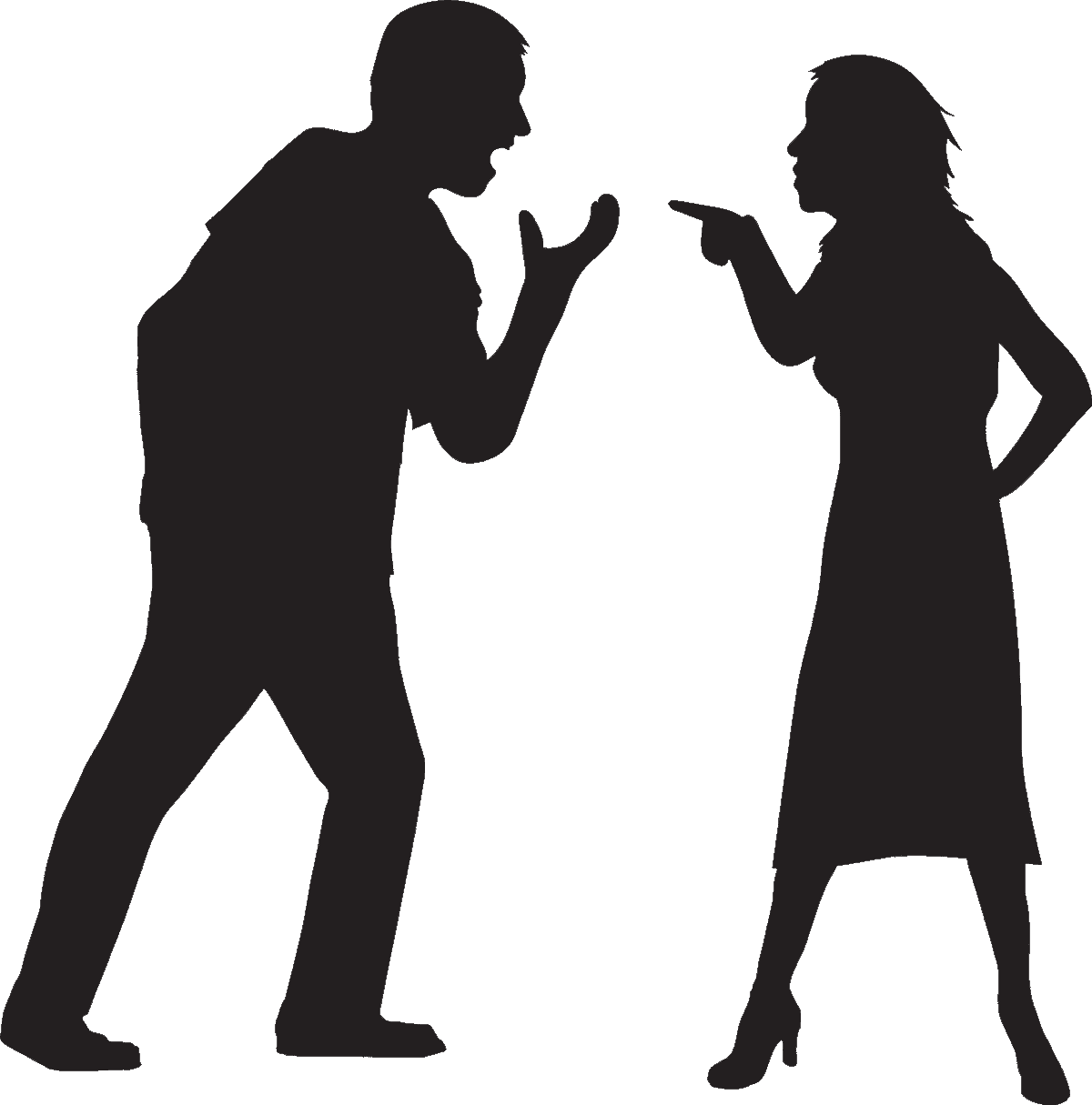 Couple fighting