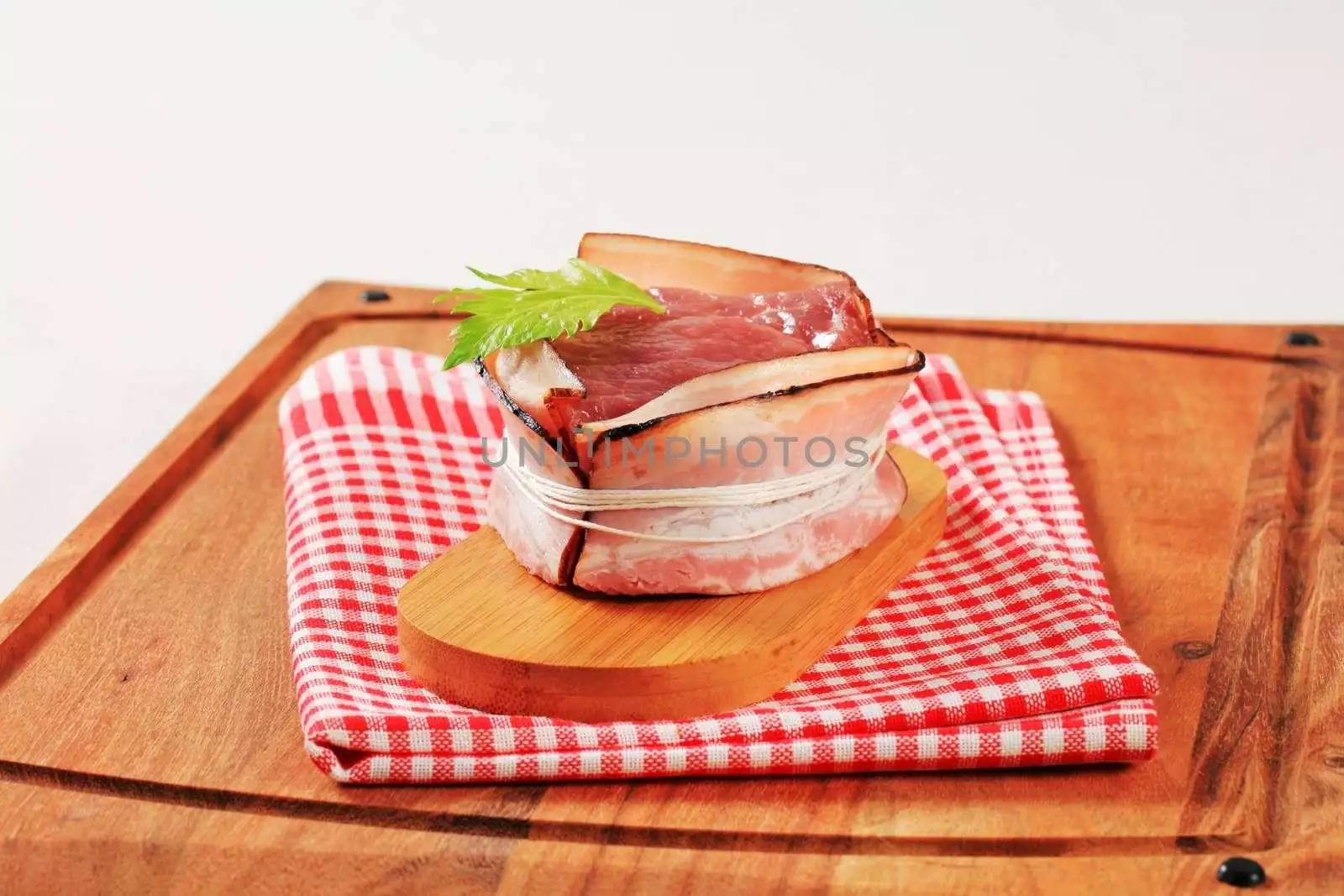 Bacon wrapped pork
