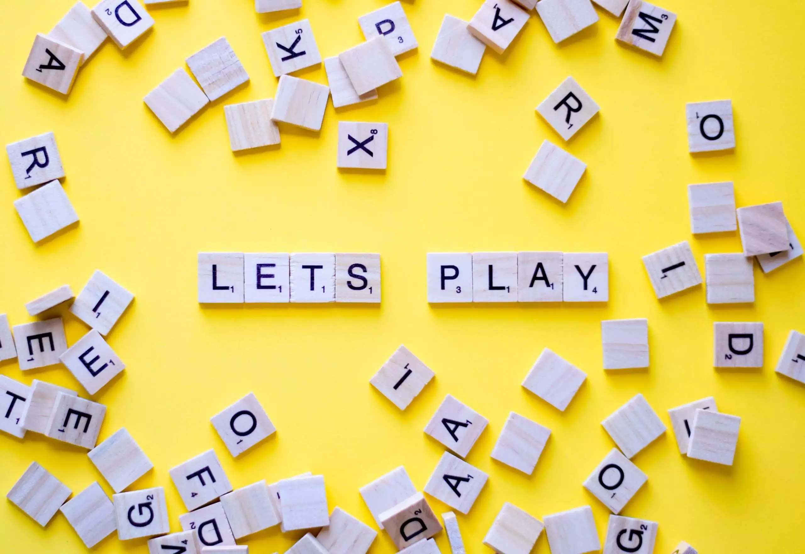 Scrabble words. Let's play. 