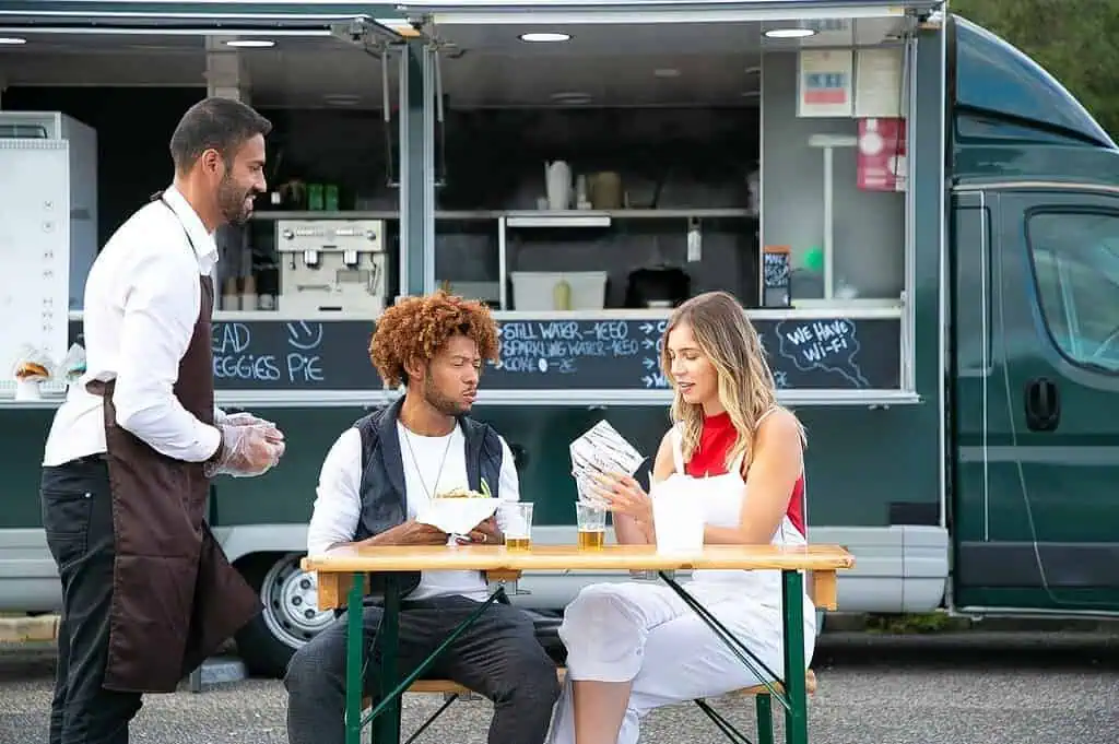 A man taking order