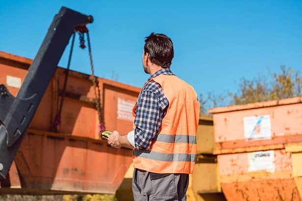 Worker working with a demolition company
