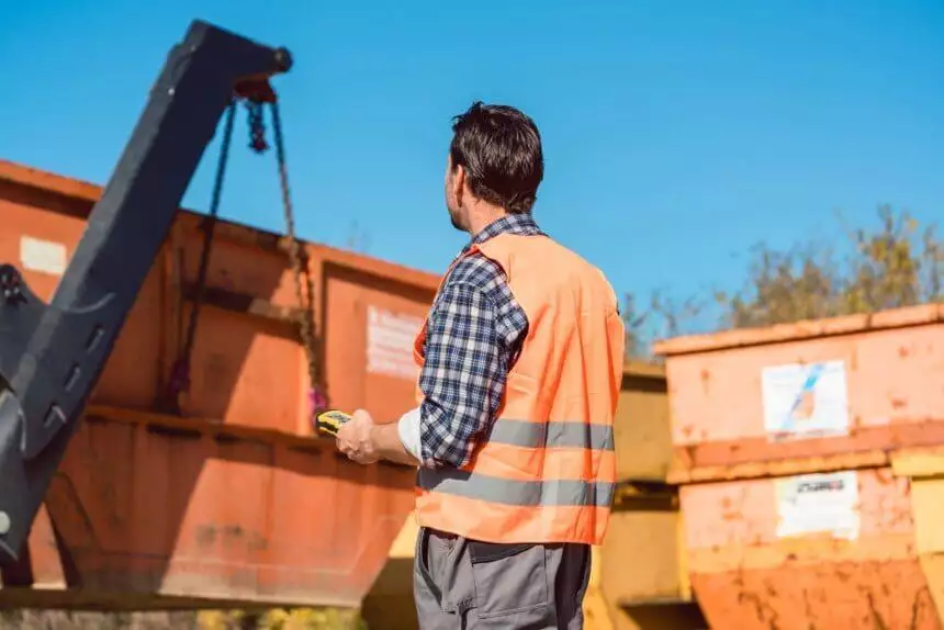 Worker working with a demolition company