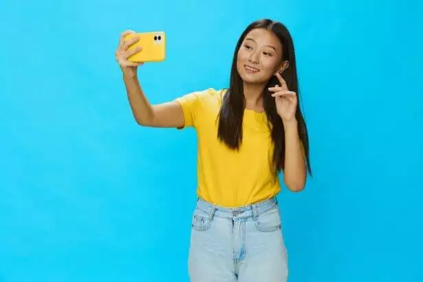 Woman taking pictures