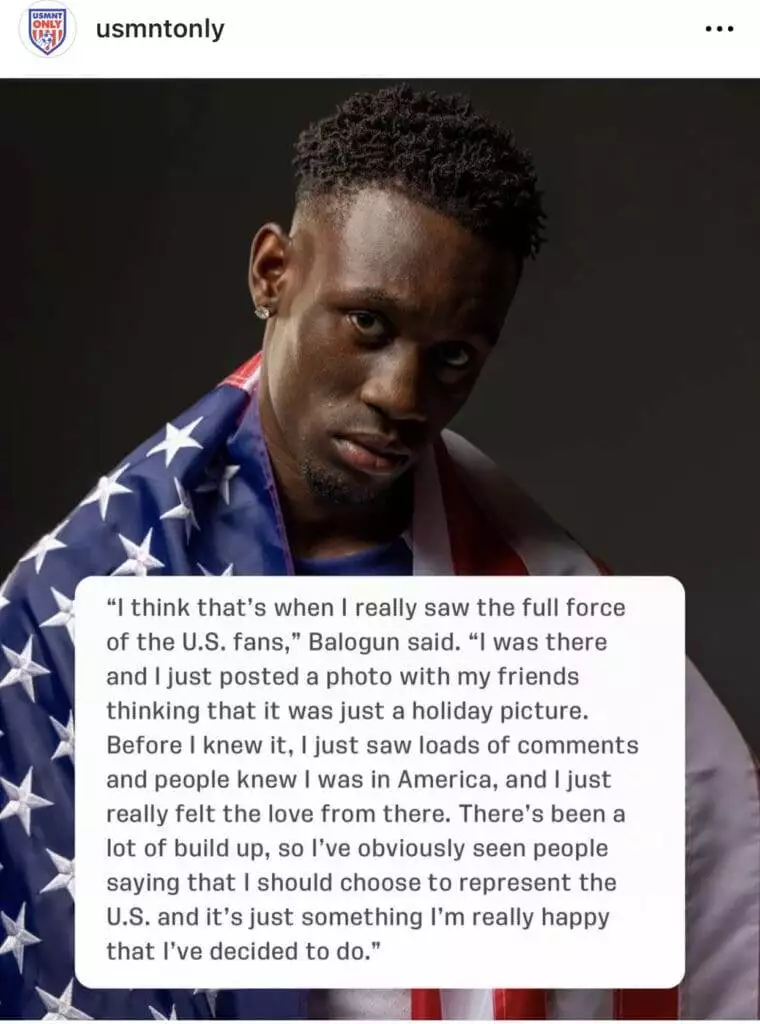 Arsenal's Folarin Balogun to Represent USMNT: FIFA Confirms! 3 Folarin Balogun