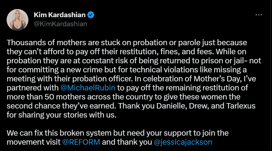 Kim Kardashian Viral Tweets to Help Mothers in Prison! 1