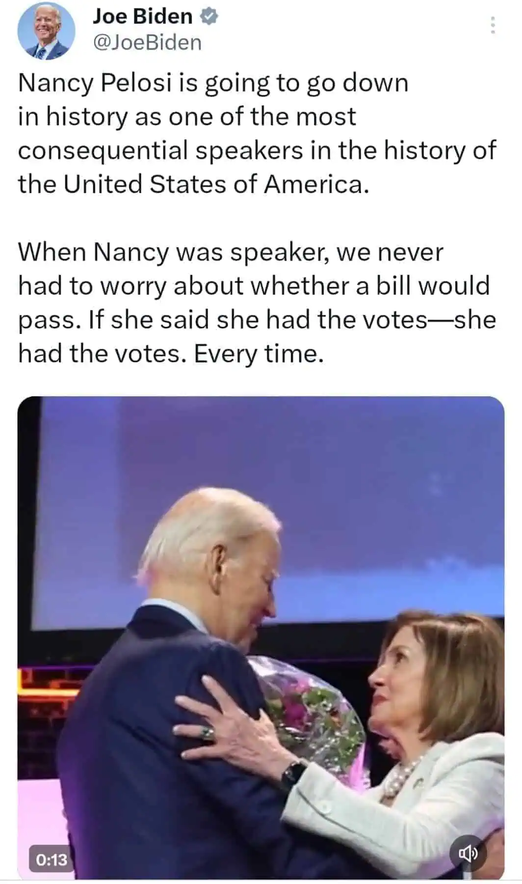 Nancy Pelosi's Term Ends: POTUS Joe Biden Showers Praise! 2 Joe Biden