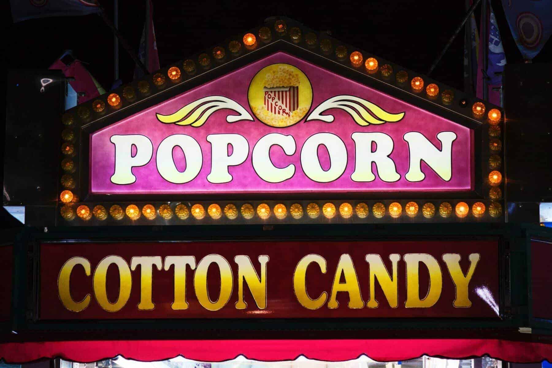 popcorn and cotton candy