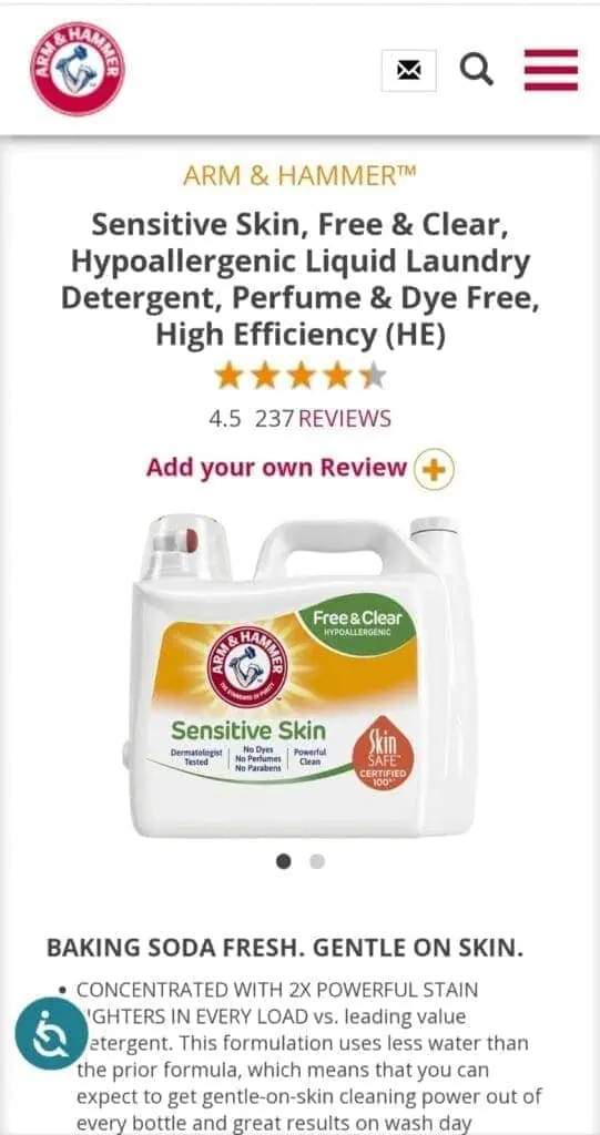 best laundry detergent for sensitive skin