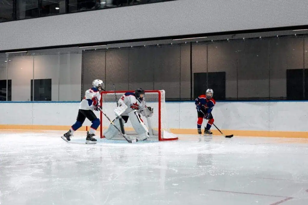At What Temperature Does Water Freeze: Unknown Facts 6 Men Playing Ice Hockey