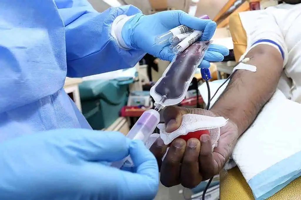 how much water should i drink before donating plasma