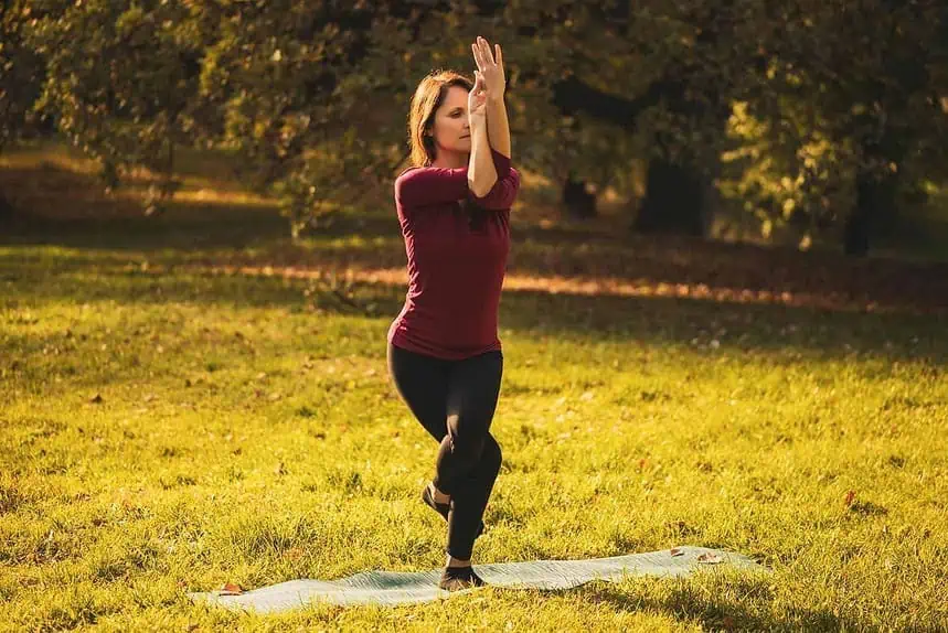 Eagle yoga pose