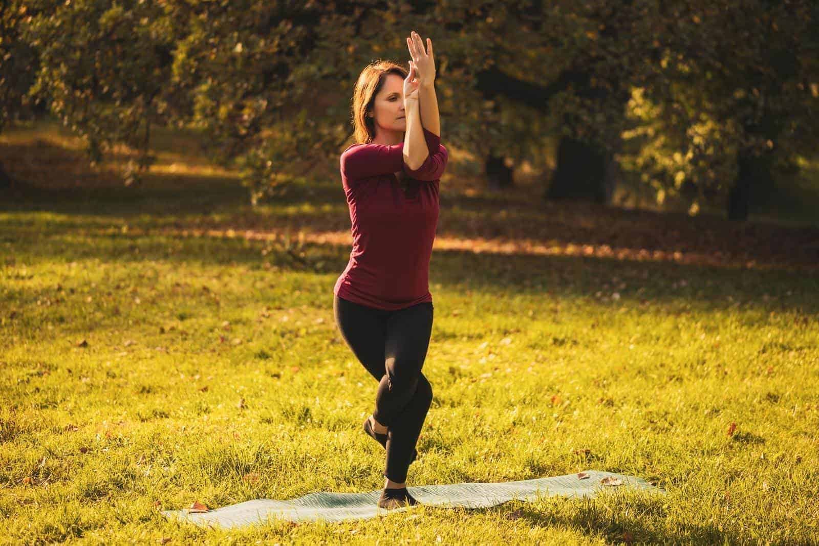 Eagle yoga pose