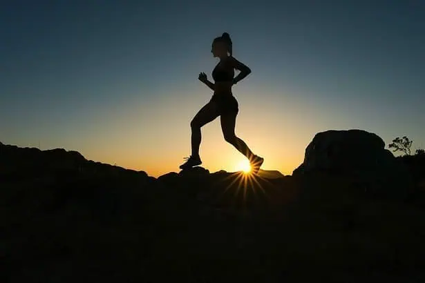 Women running early in the morning