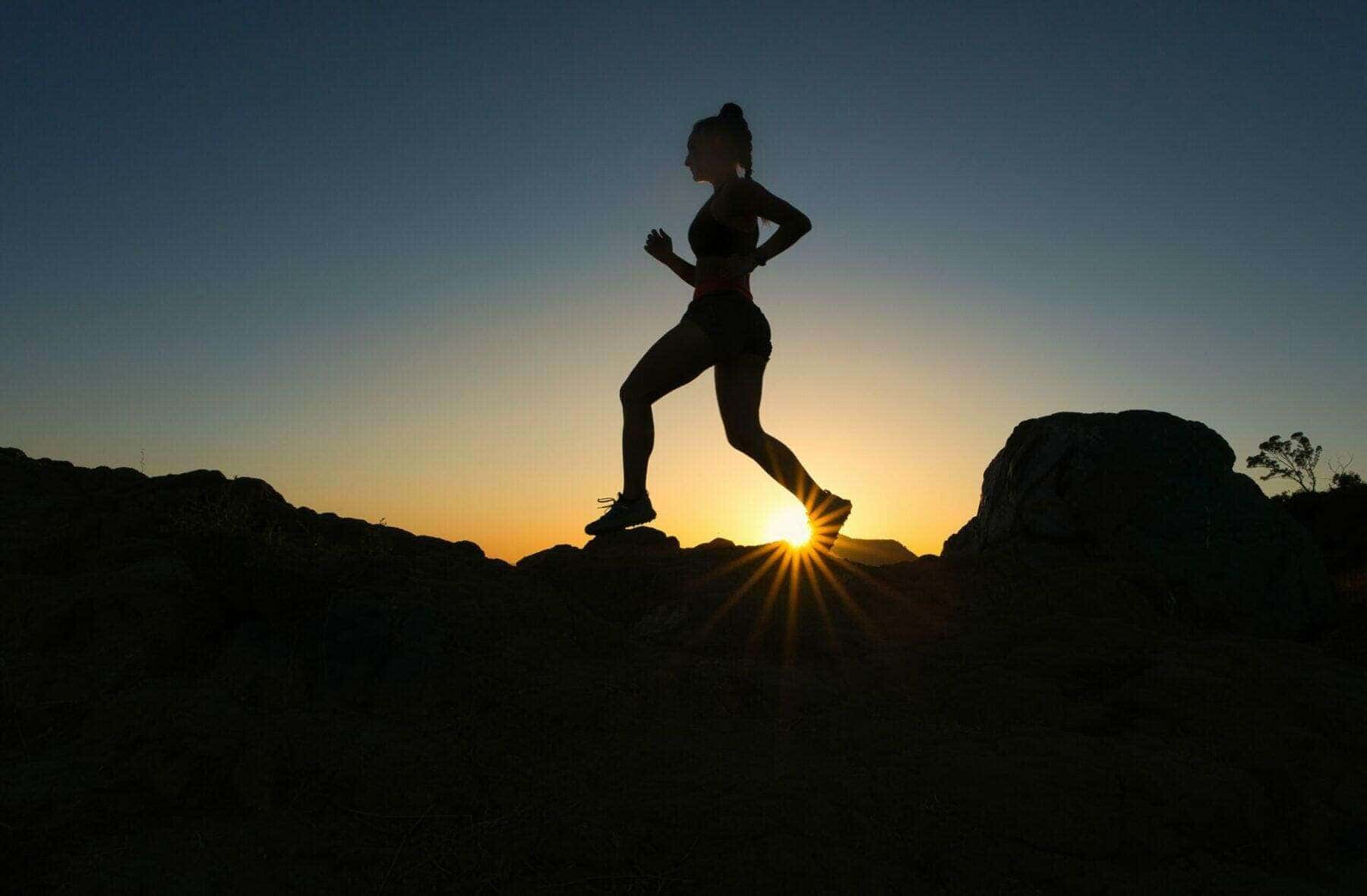 Women running early in the morning