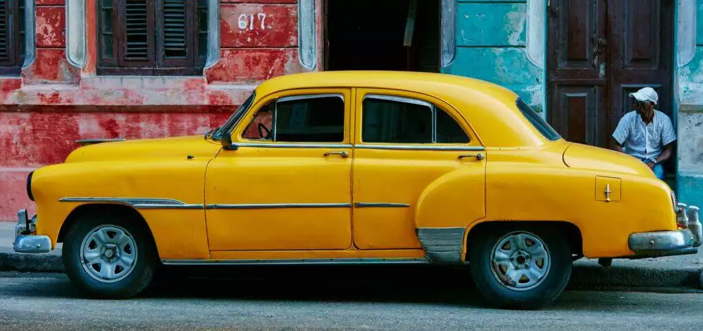 Yellow Sedan Car