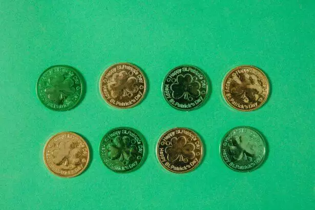 Photo of shiny coins arrange in rows