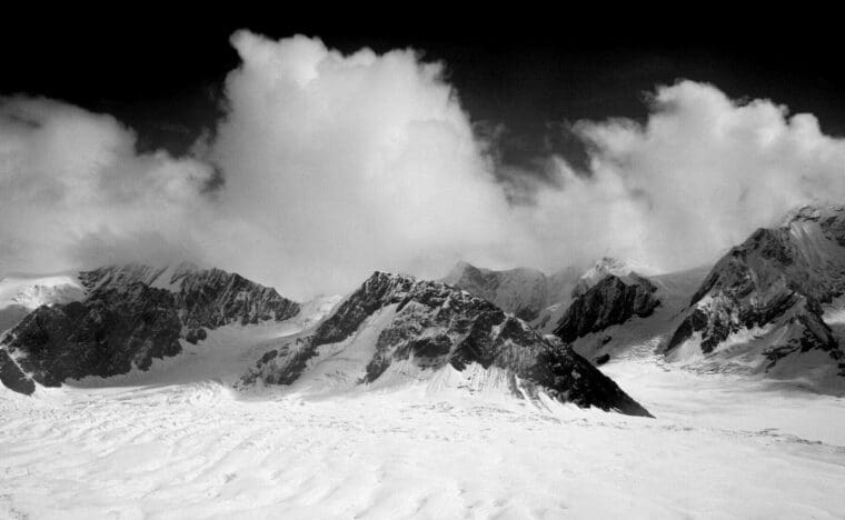 Mountain landscape illustrating climate variation due to elevation